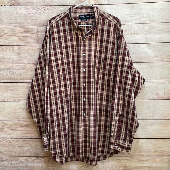VINTAGE RALPH LAUREN BIG SHIRT‎ IN PLAID - Picture 1 of 6